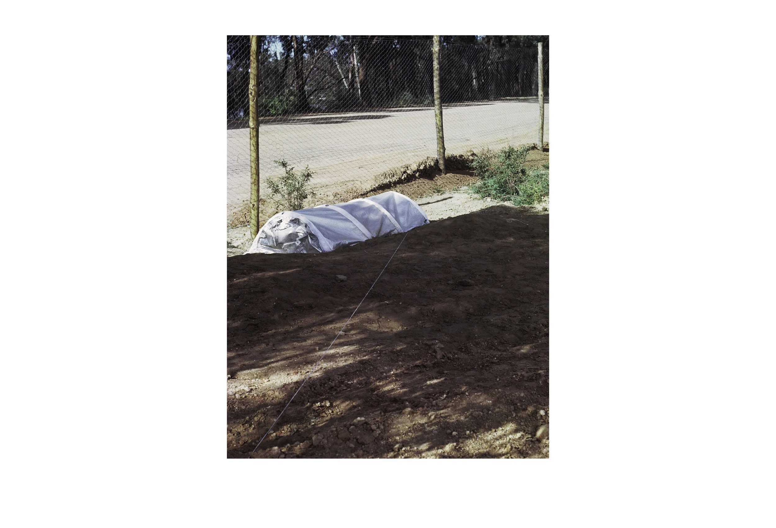 Imants Tillers Enclosure , 1972 tents, photographs dimensions variable Exhibited: 1973 Sculpturescape; 3rd Mildura Sculpture Triennale, Mildura, VIC, April - July, Curated by Tom McCullough.
