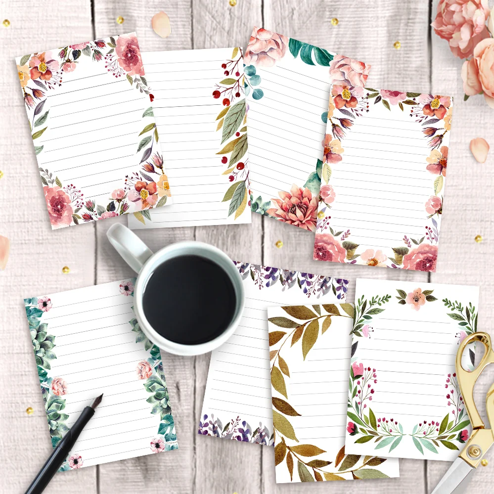 Blank Lined Bible Journaling Cards - Printable 3.5 x 5 Inch, Set of 8 —  Down the Path Creations