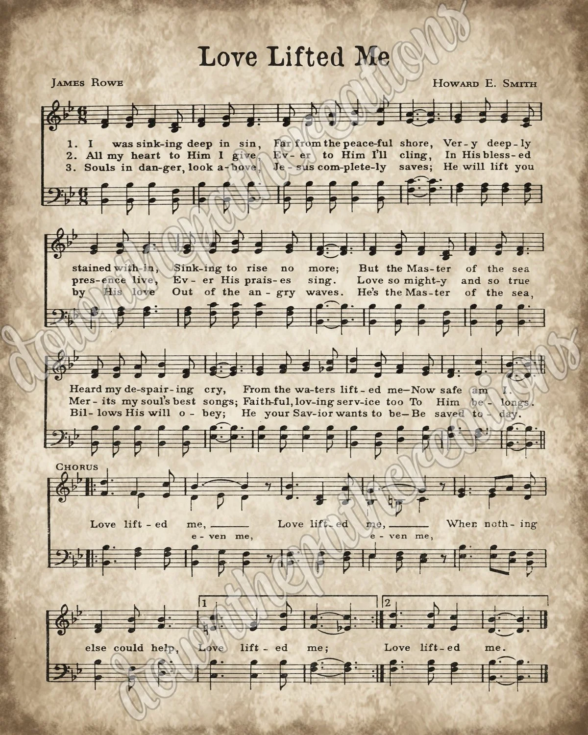 love-lifted-me-print-printable-vintage-sheet-music-down-the-path-creations for Gospel Sheet Music Free Printable Love Lifted Me Print, Printable Vintage Sheet Music — Down the Path Creations for Gospel Sheet Music Free Printable