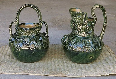 GREEN-GLAZED