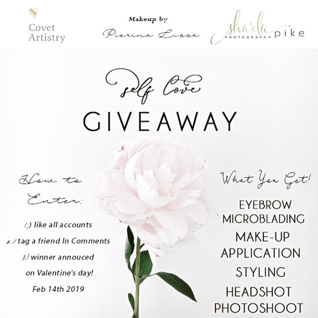 In the spirit of ❤️LOVE❤️ this Valentine&rsquo;s Day we have teamed up to give away an amazing &ldquo;self love&rdquo; giveaway! It includes eyebrow microblading from @covet_artistry , makeup application from @pierinalissamakeup styling from Oyama vi