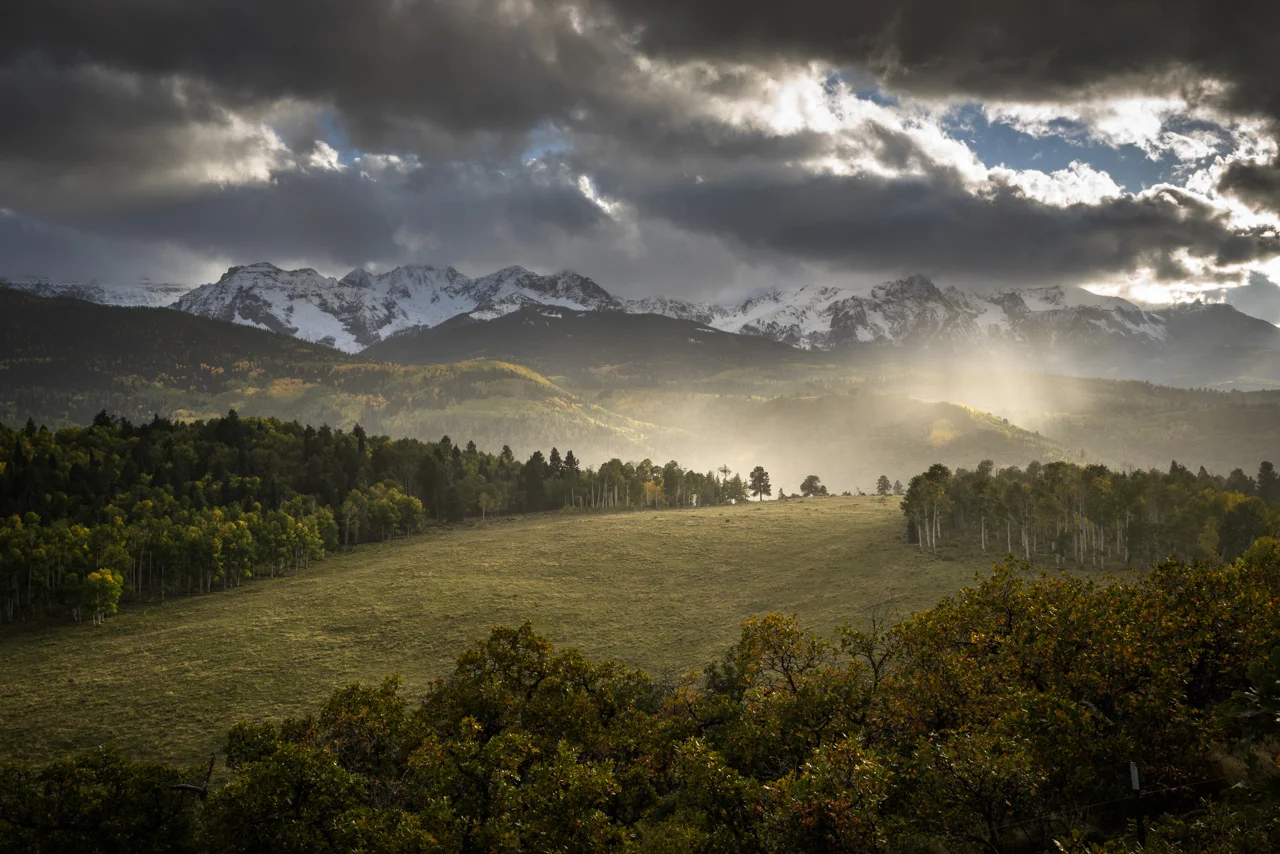Backlit Snow and the Sneffels Range