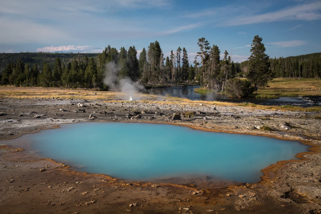 Black Opal Spring and the Firehole River