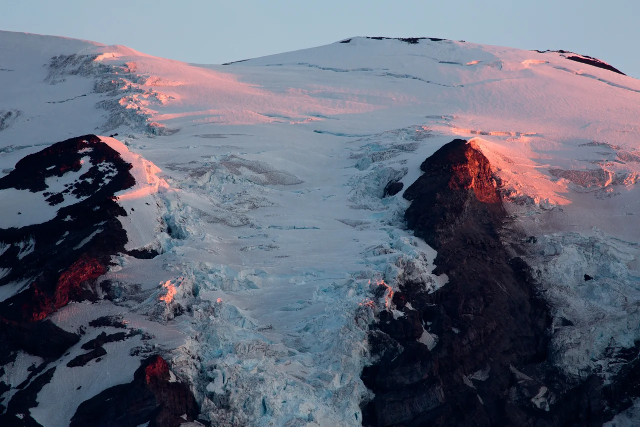 Mount Rainier Summit and Nisqually Glaclier