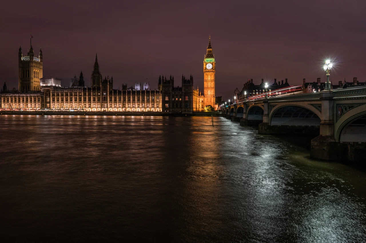 Big Ben, Parliment and the River Thames at Night