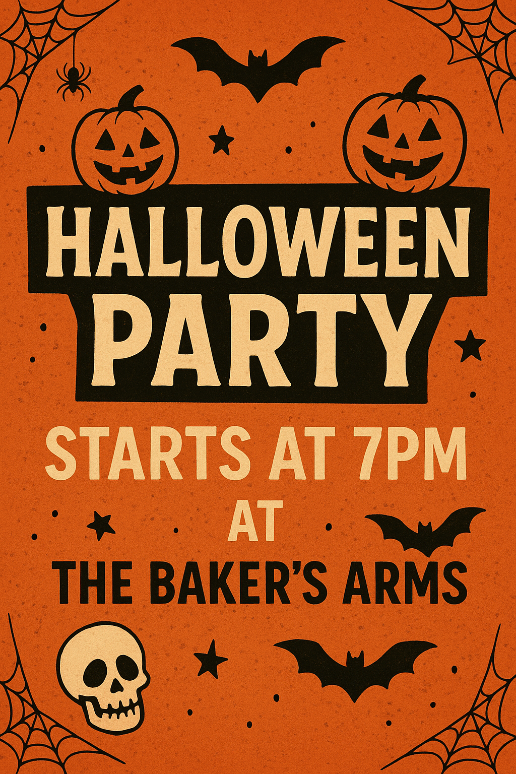 🎃👻 Halloween Party at The Baker’s Arms 👻🎃