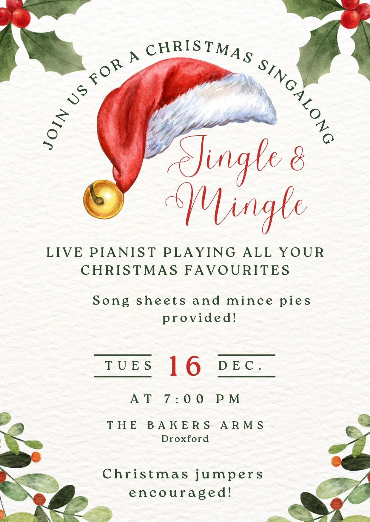 Jingle & Mingle – Tuesday 16th 🎄✨