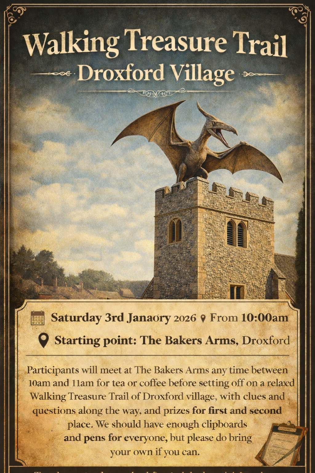 🗺️ Walking Treasure Trail – Droxford Village