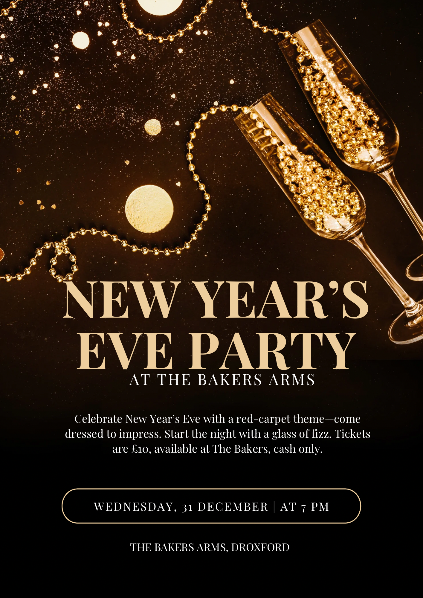 🎉 New Year’s Eve at The Baker’s Arms 🍾