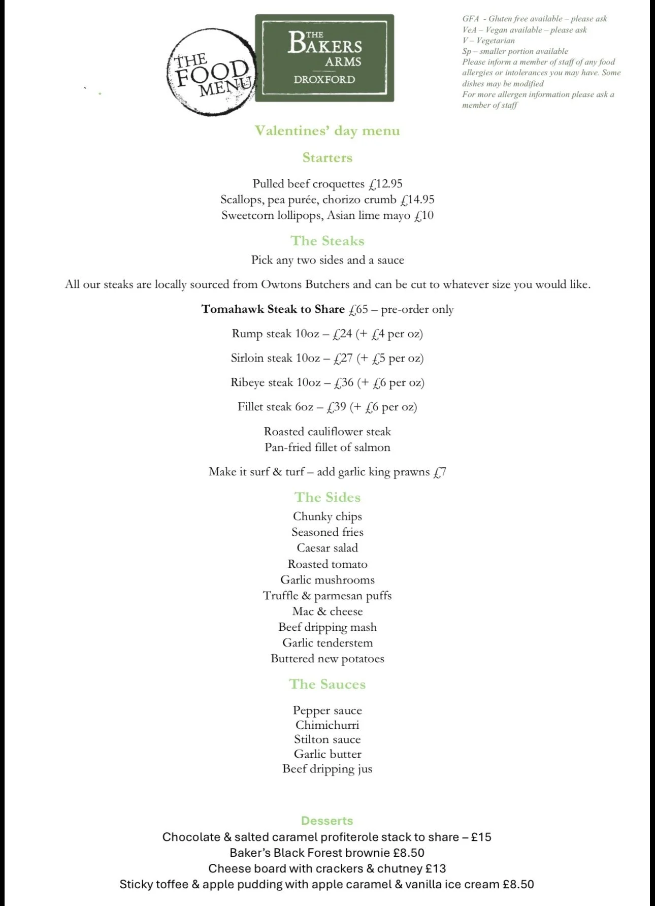 ❤️ Valentine’s Weekend at The Bakers Arms ❤️