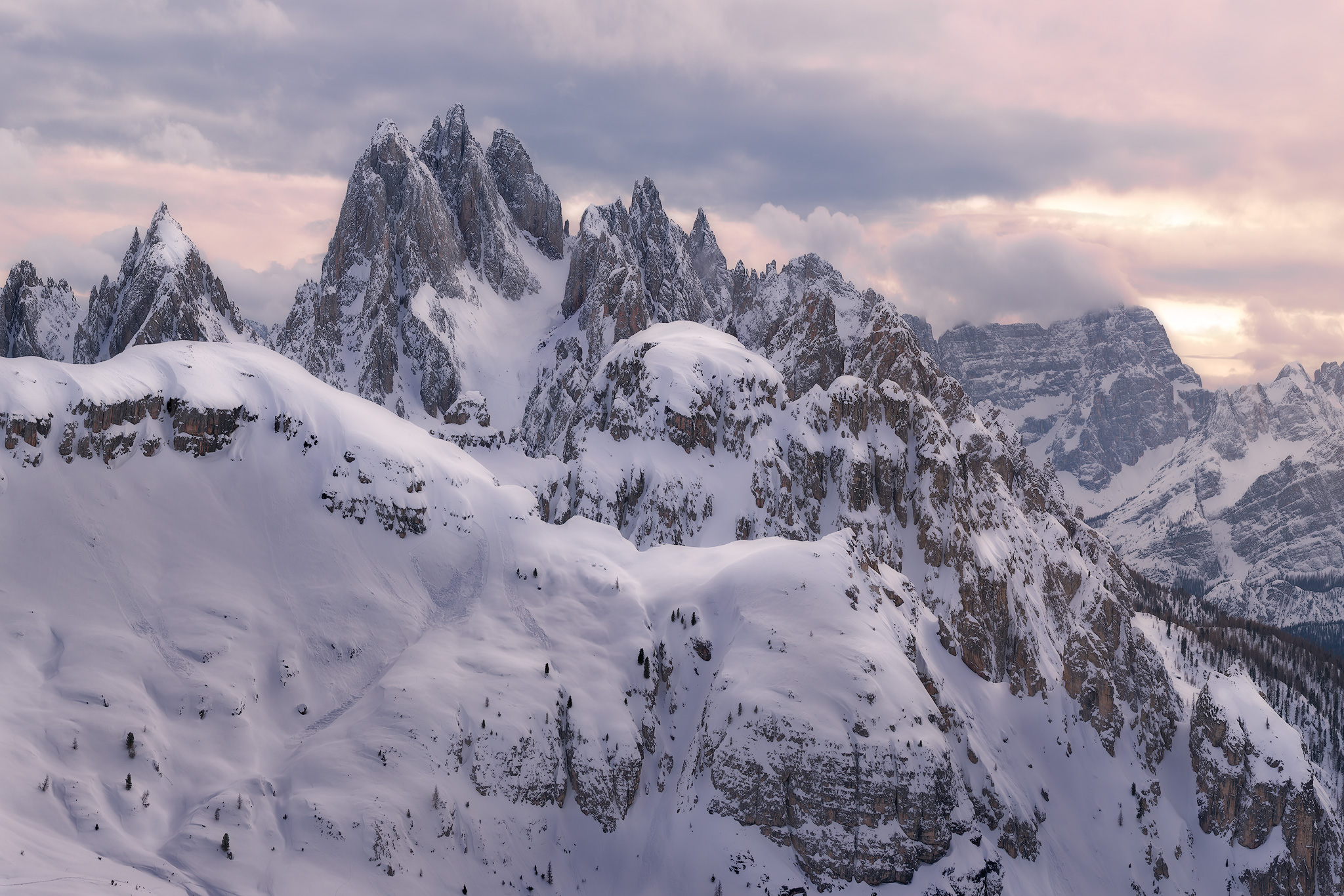 Sunset in Snow
