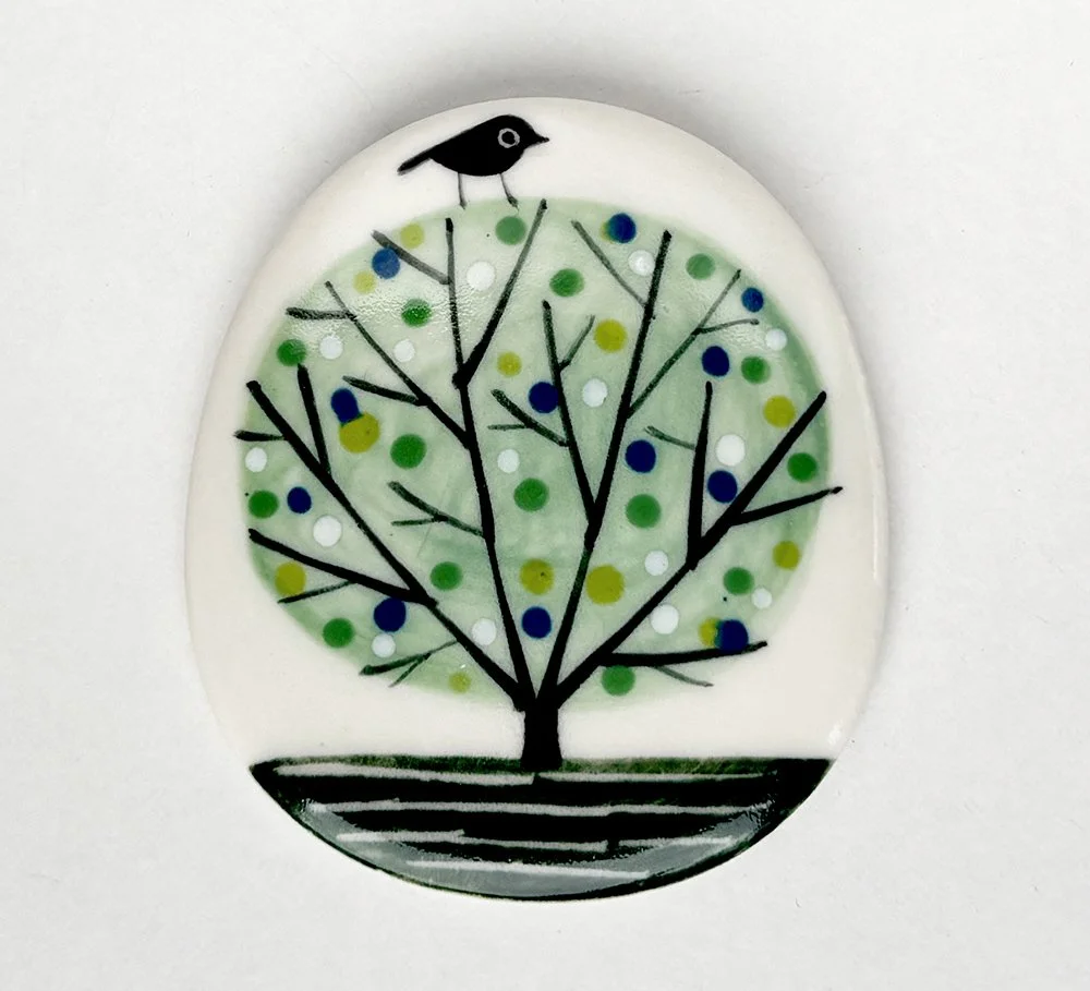 Bird and Tree Brooch