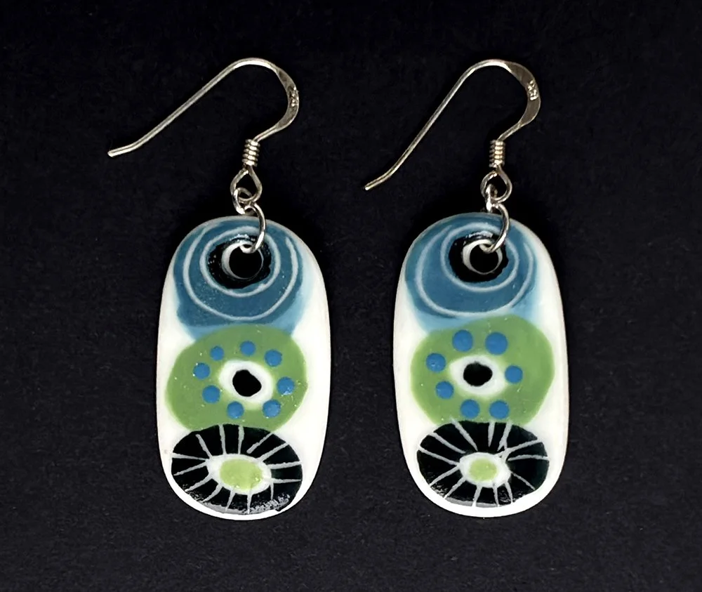 Circle Abstract Drop Earrings
