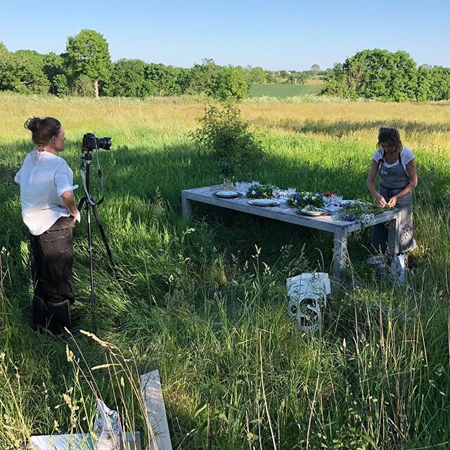 Härlig dag igår, både med väder, ljuset...det blev  2 videoinspelningar och till slut kom även  korna.. Såå himla nöjda var vi, jag &amp; @annaaatola! 
#video #china #inspiration #nature #bjäre #tablesetting #table #decoration #duka #kurs #e