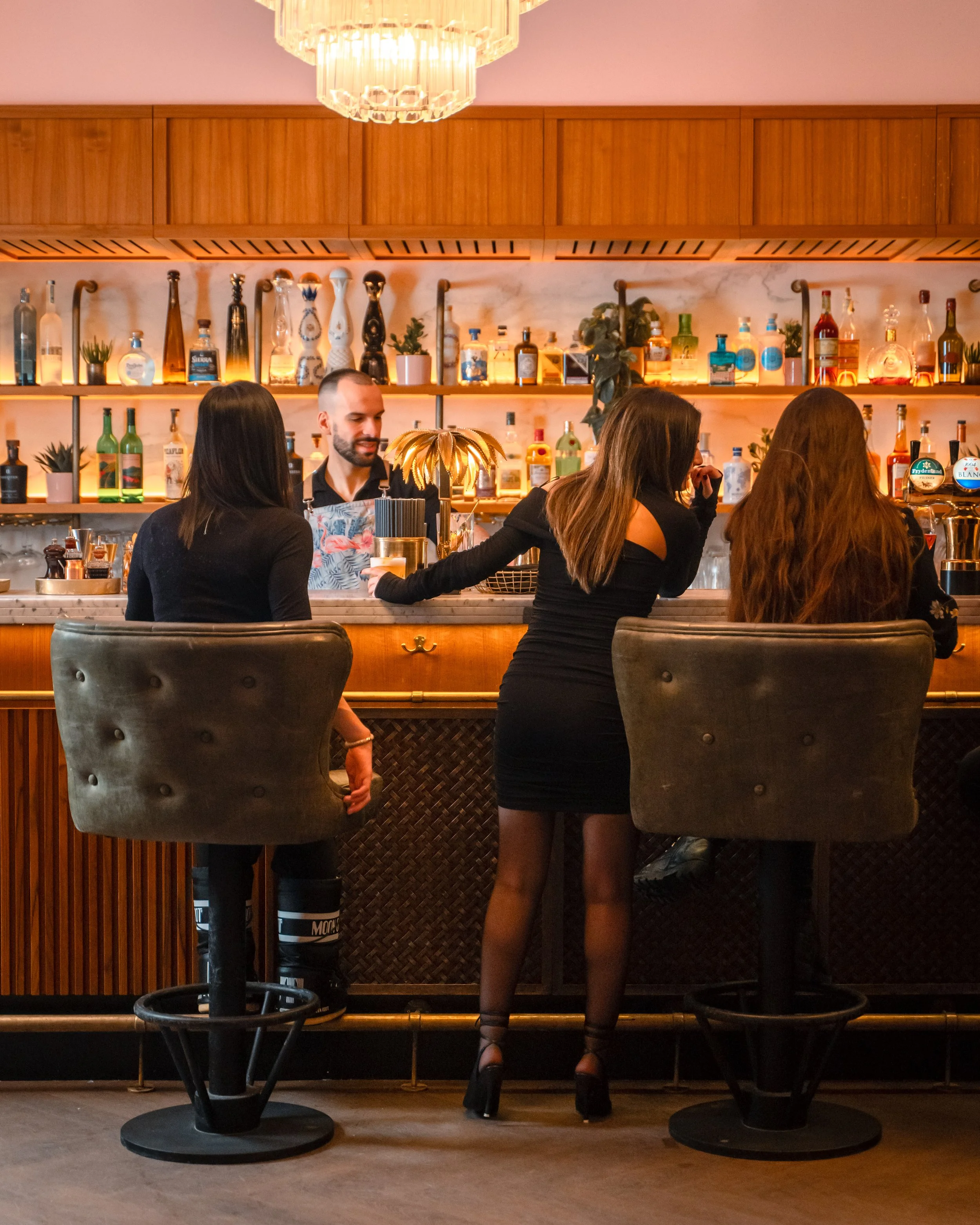 The bar at BA3 – a lively spot for a drink.