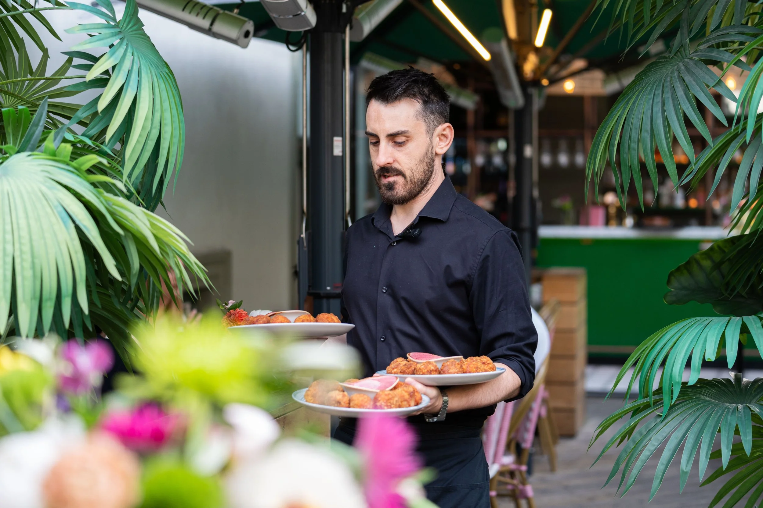 We serve both refreshing drinks and lighter dishes.