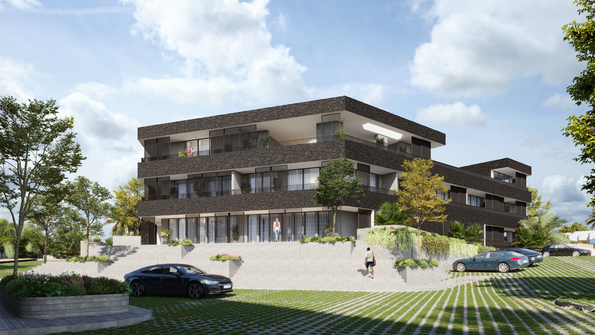 Entrance view of Oceanside North Building - photo montage