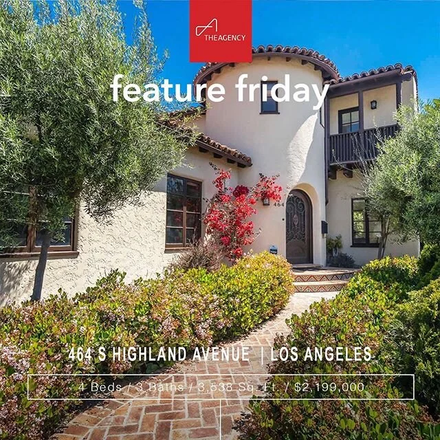 FEATURE FRIDAY | Swipe ⬅️
1. Come and marvel at this stunning Spanish Revival home situated in the coveted historical overlay of Hancock Park. Completely renovated in 2014, this old world classic now has all the modern conveniences of 2020 including 
