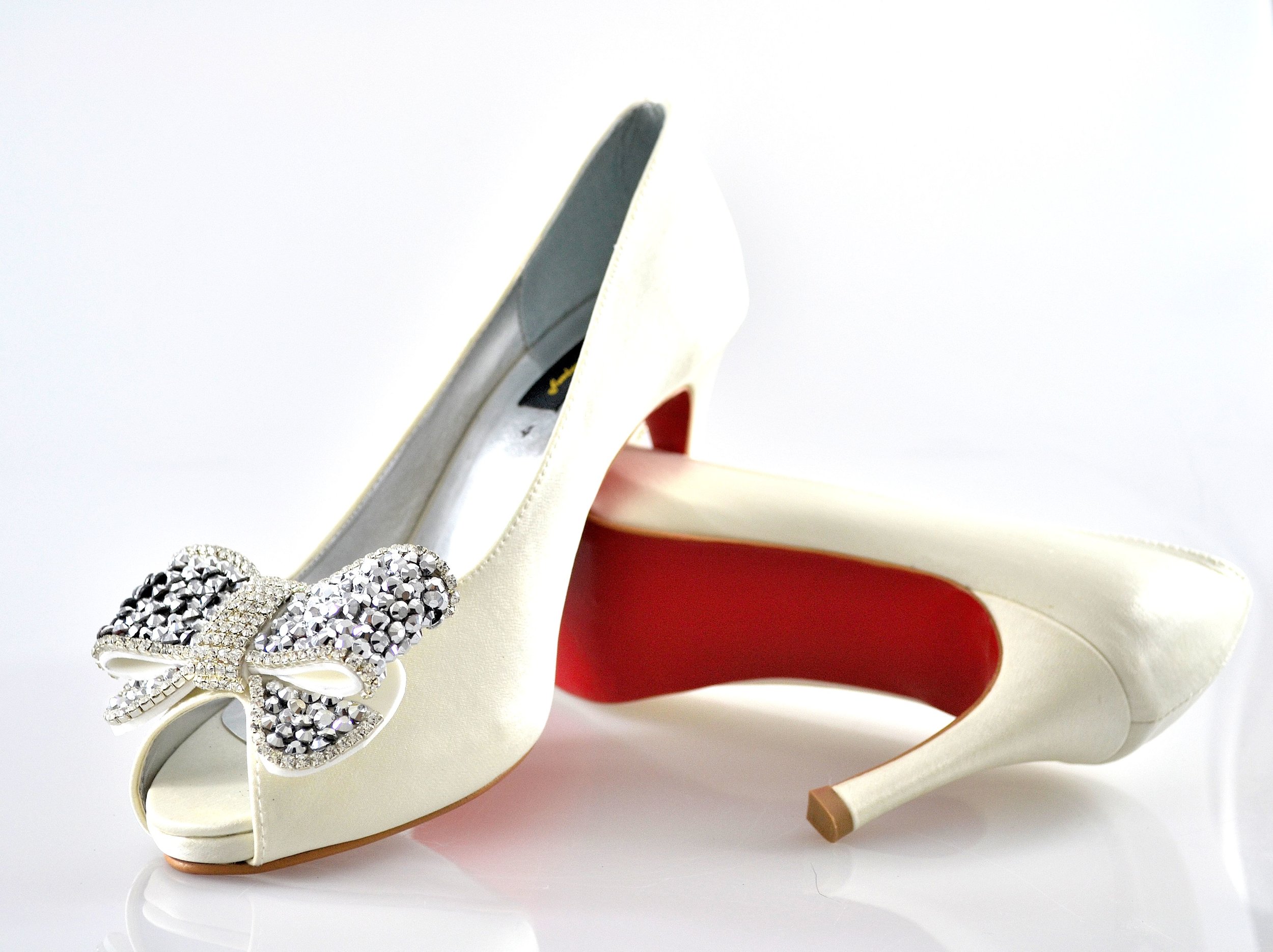 silver crystal shoes