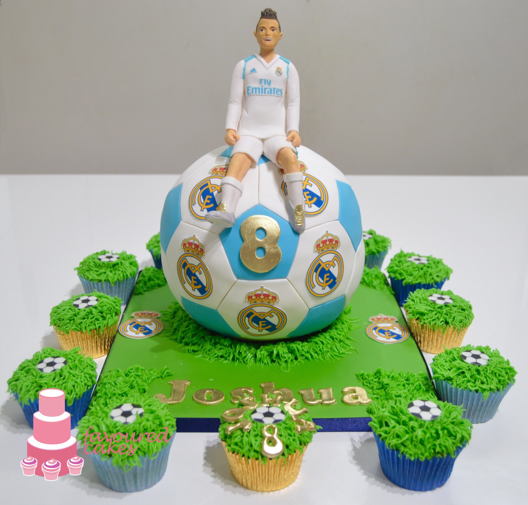 Ronaldo Football / Soccer Buttercream Cake Singapore - White Spatula