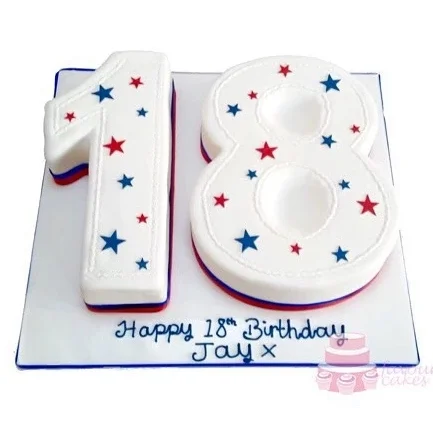 Number 18 Birthday Cake For Boys