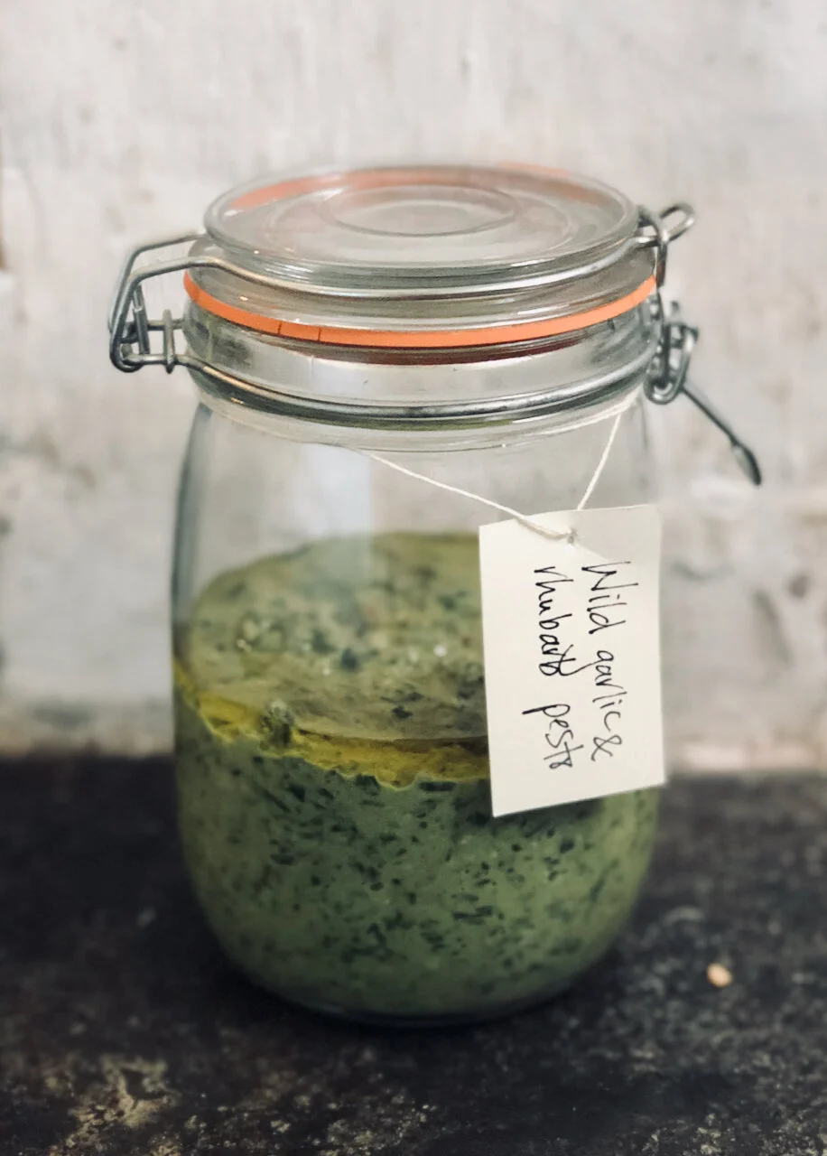 Recipe: Wild Garlic & Rhubarb Pesto