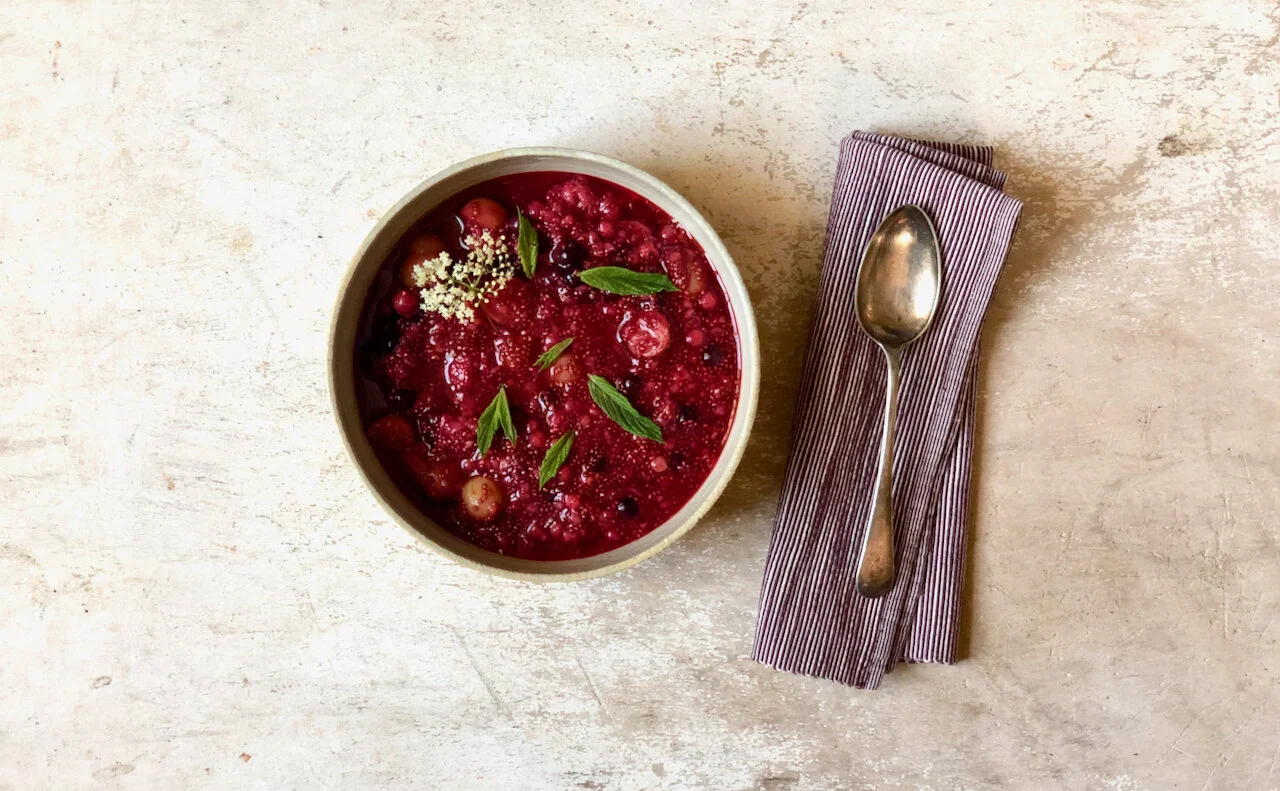 Recipe: Elderflower Poached Summer Fruits