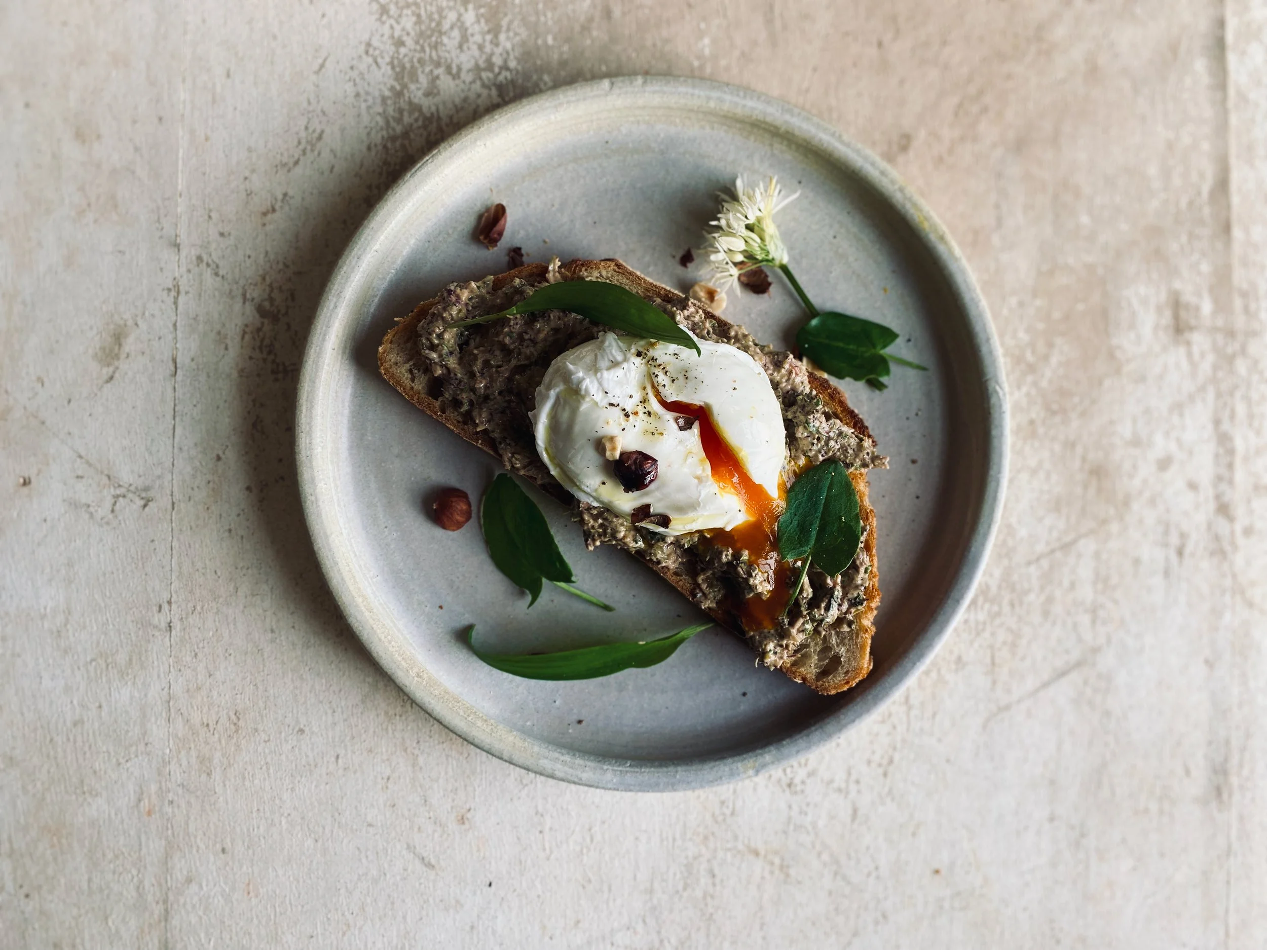 Recipe:  Smashed Purple Sprouting with Poached Egg on Sourdough