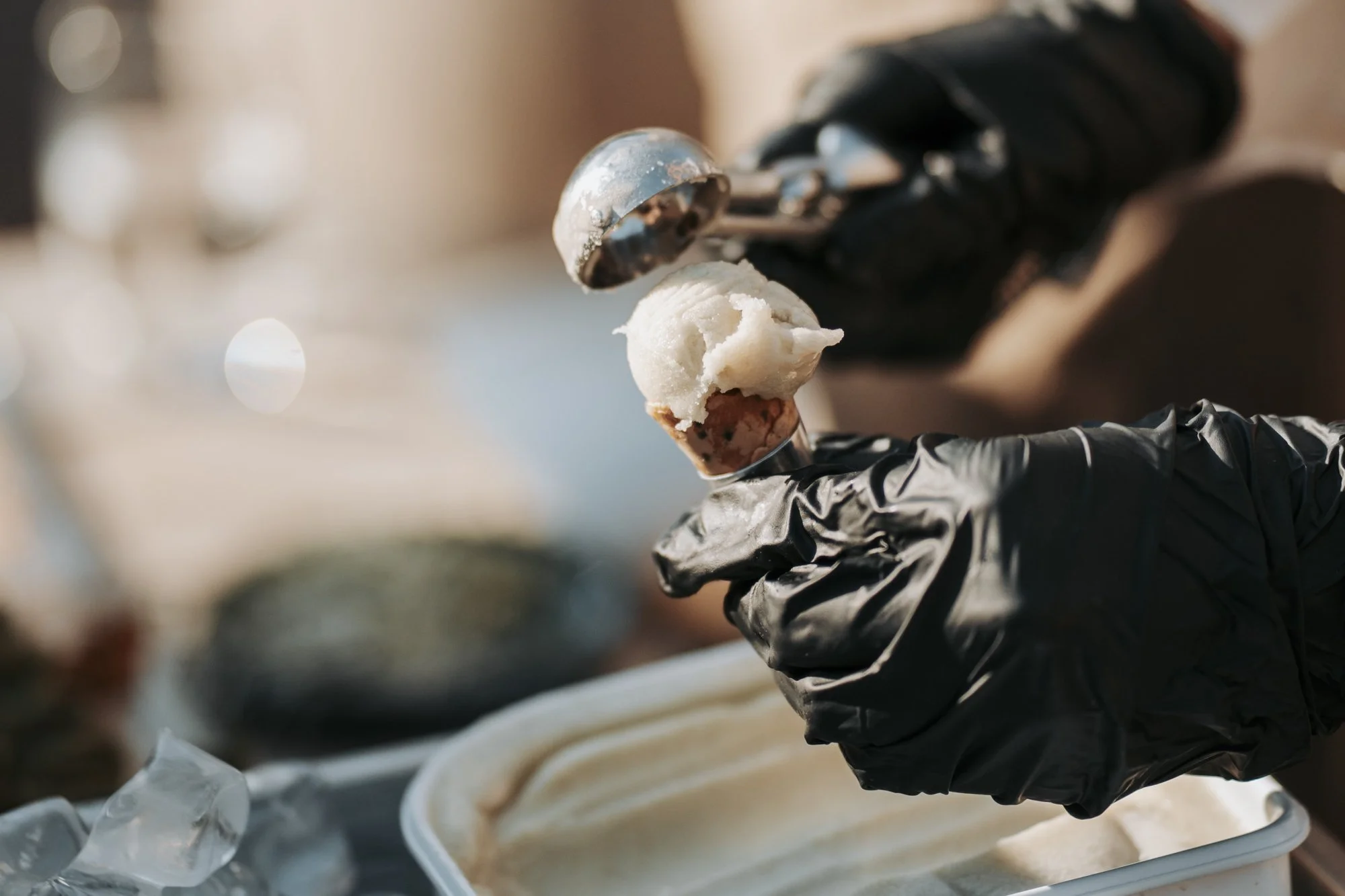 Service de glace à la boule lors d'un événement d'entreprise