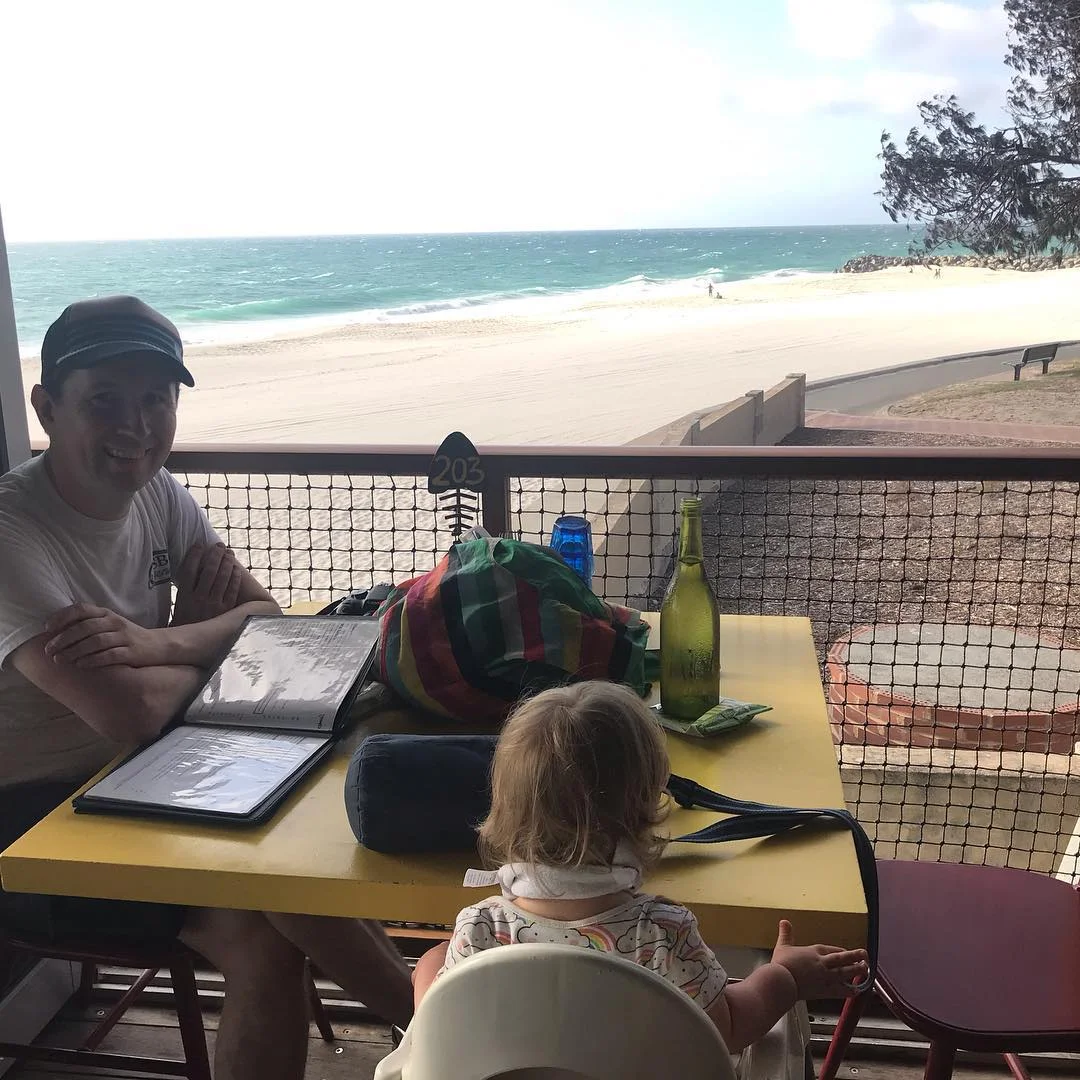 Coraline and my first glimpse of a Perth beach