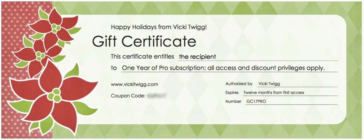 One Year Gift Subscription (certificate)