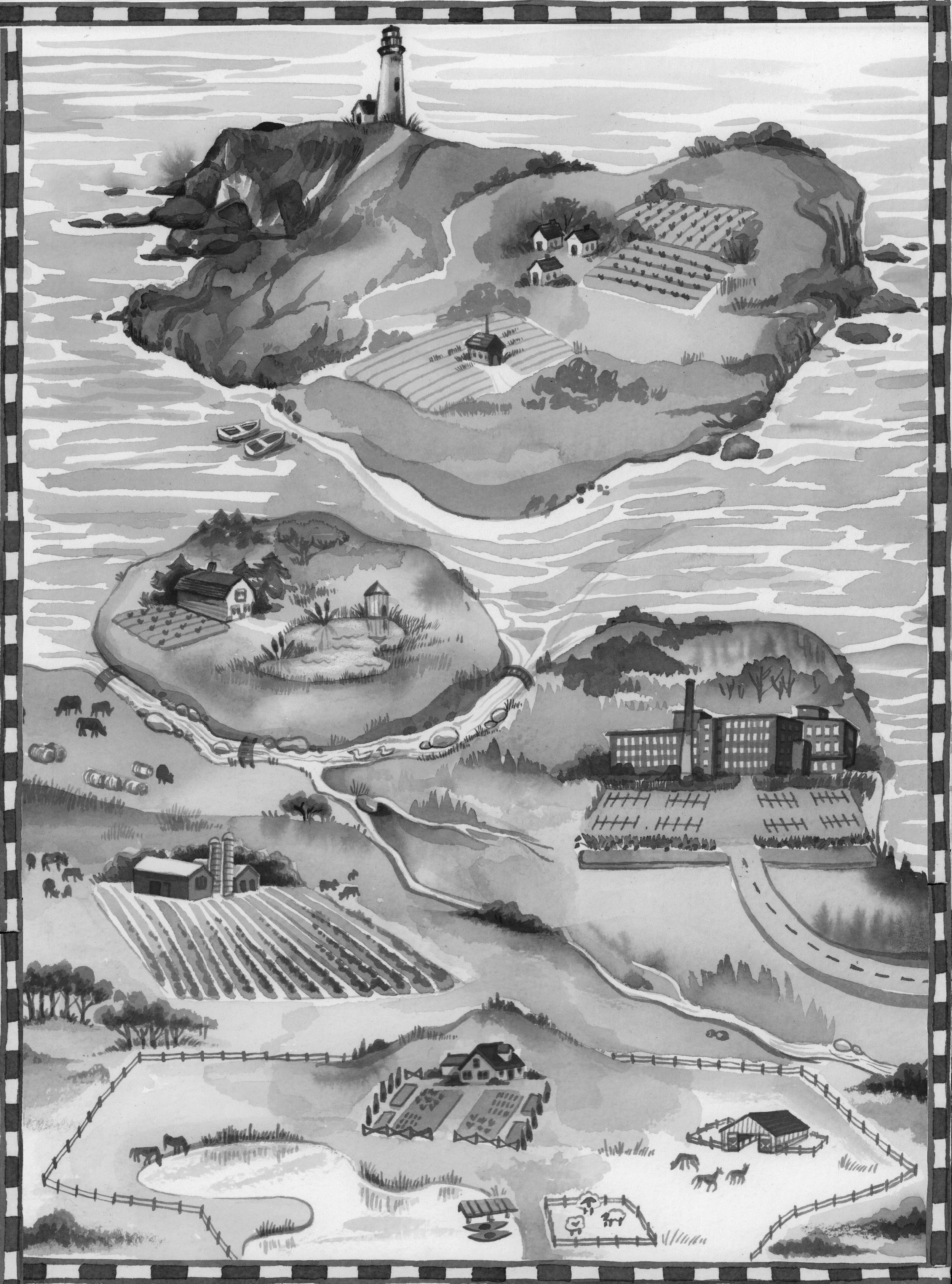 Map Illustration for Character Tree