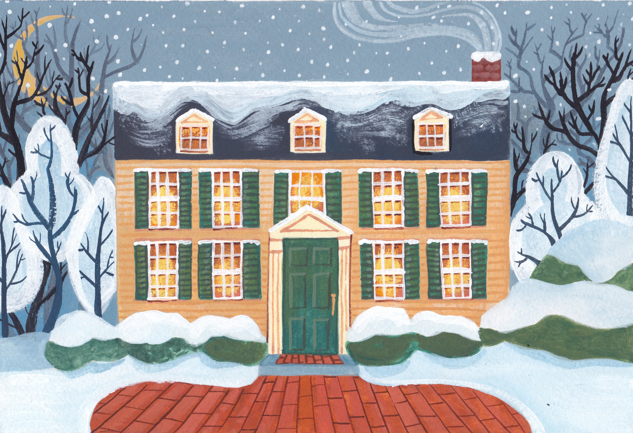 Colonial Winter Card