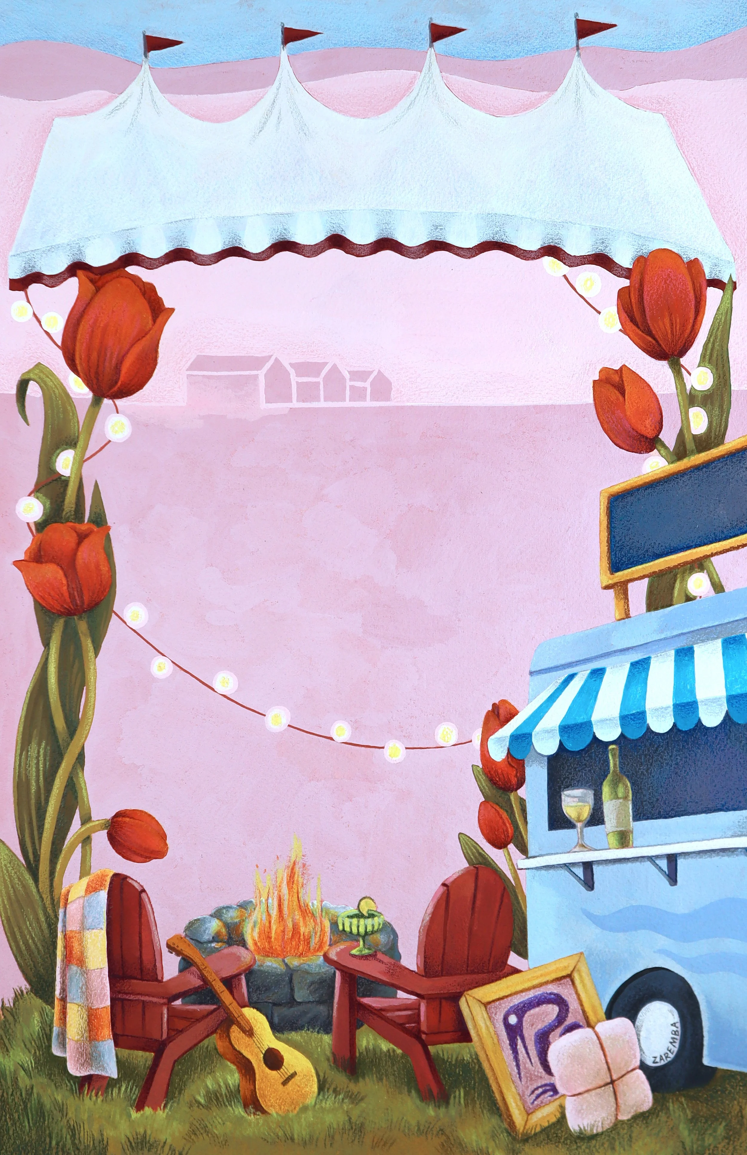 Paradise City Arts Band Poster