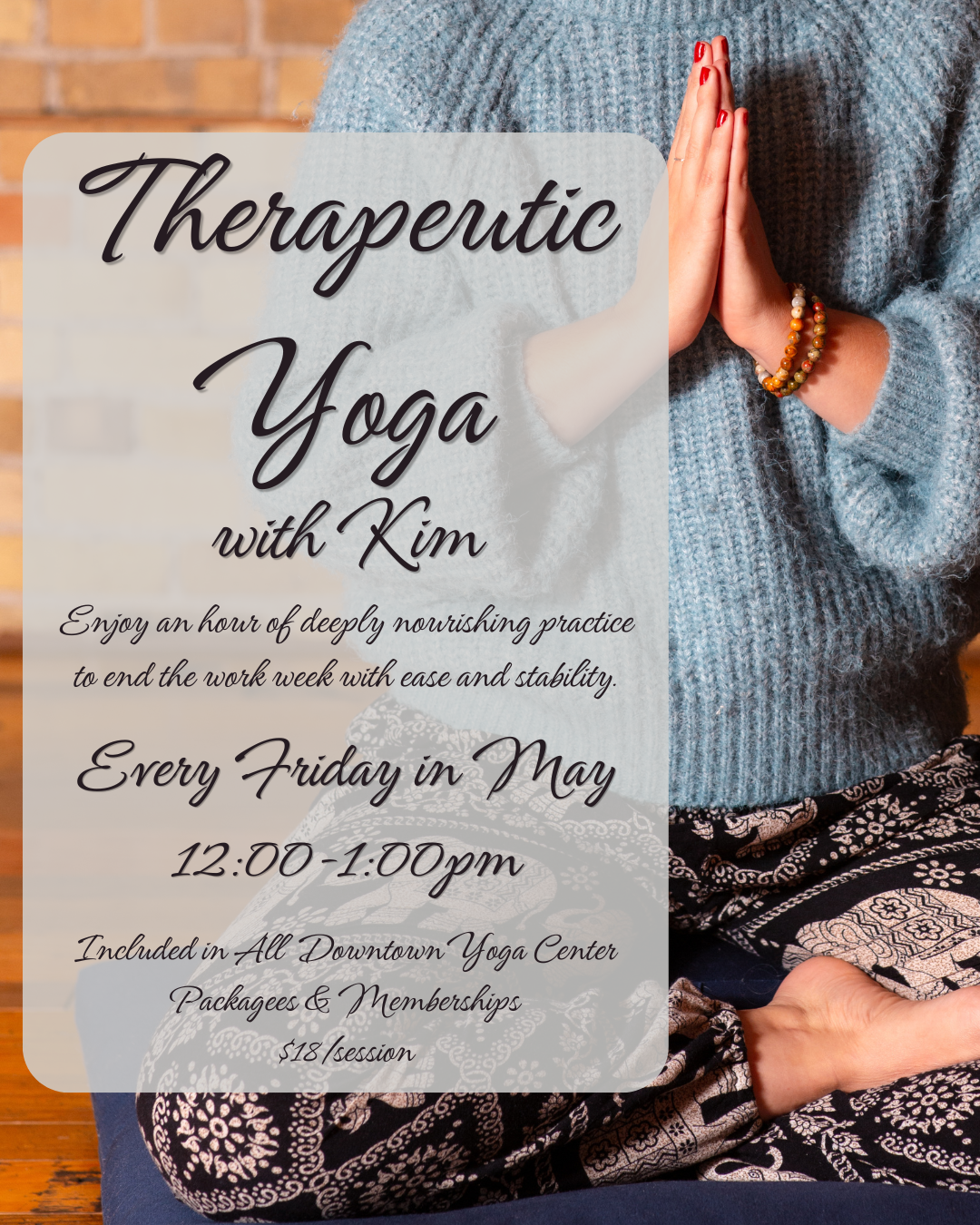 Noon Class Series: Therapeutic Yoga