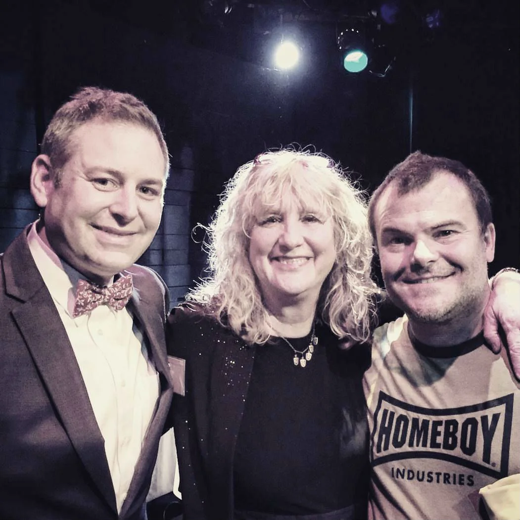 Nate with Artistic Director Debbie Devine and Jack Black