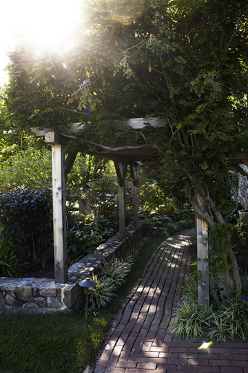 Pergola leading to the pool