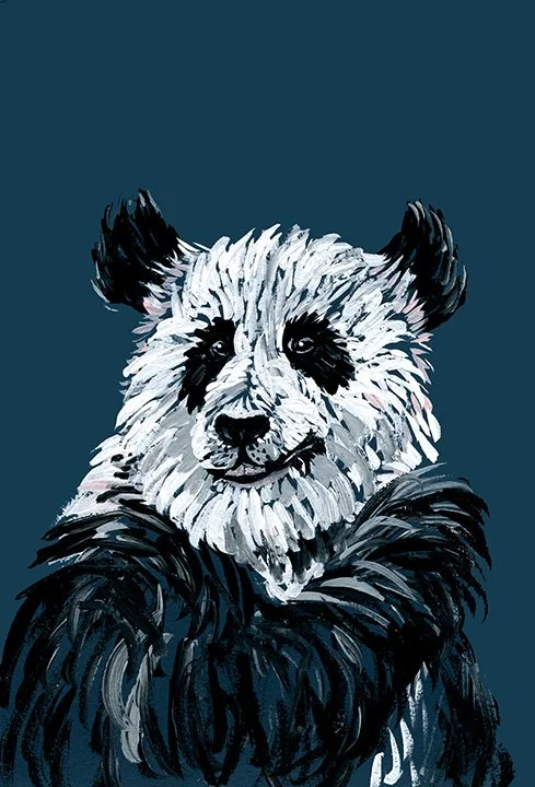 Panda in Wild Blueberry