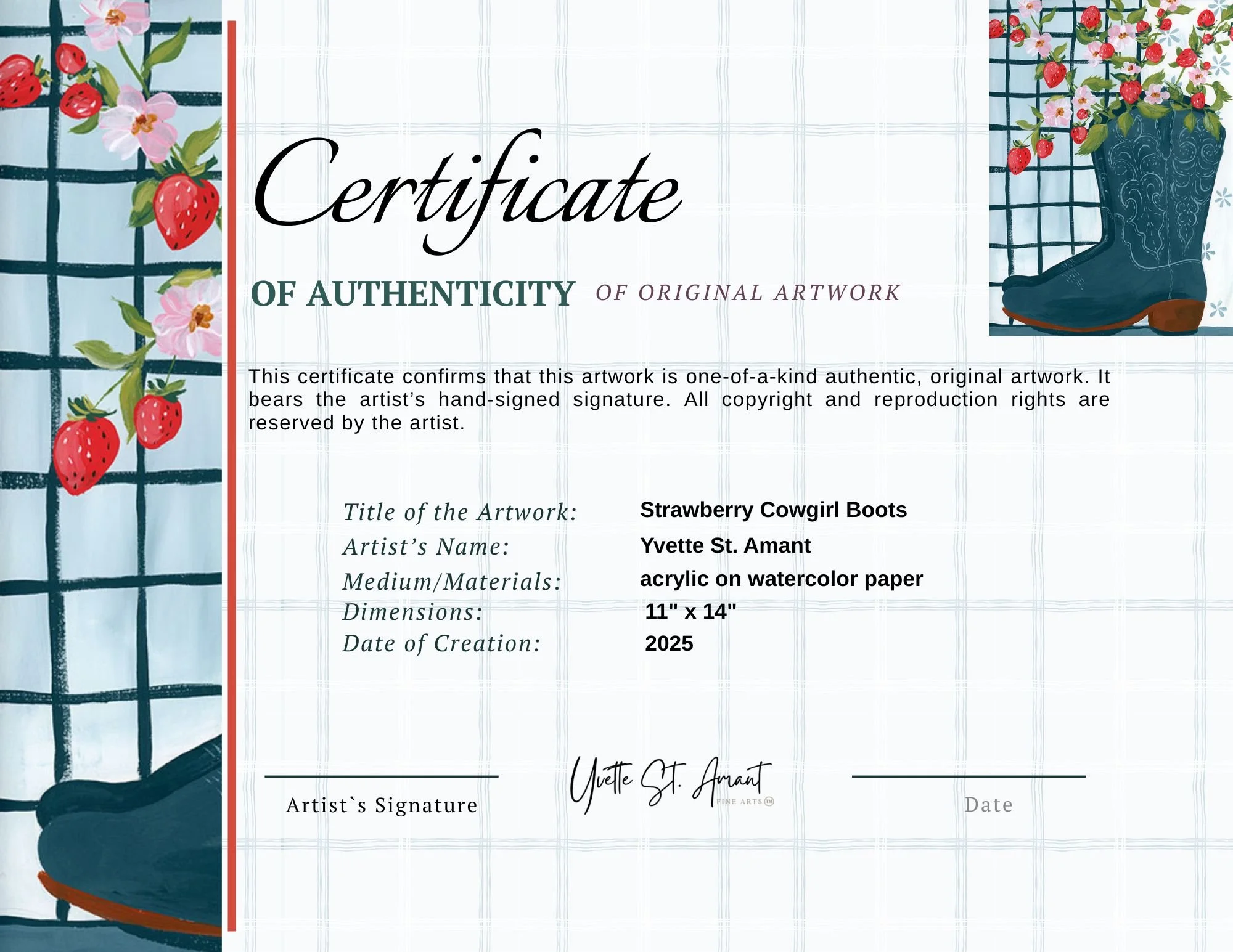 strawberry cowgirl bootsArtwork Authentication Certificate (1).jpg