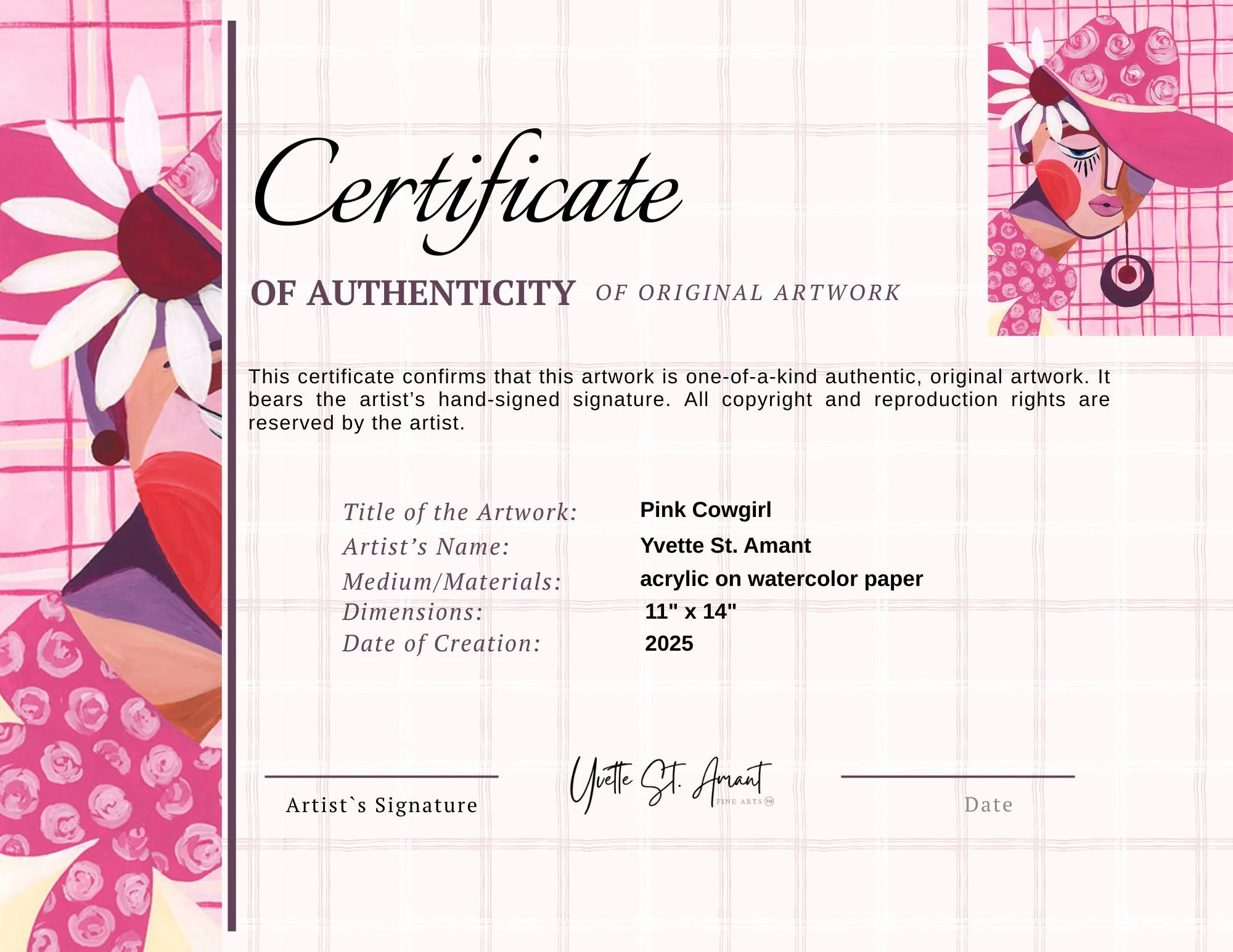 _Pink cowgirl Artwork Authentication Certificate.jpg