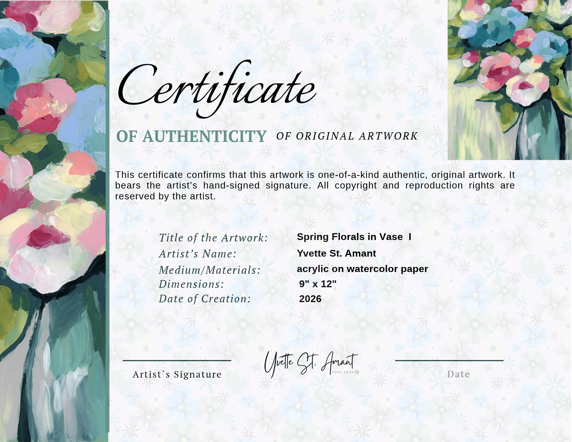 Spring Florals in Vase I Authentication Certificate.png
