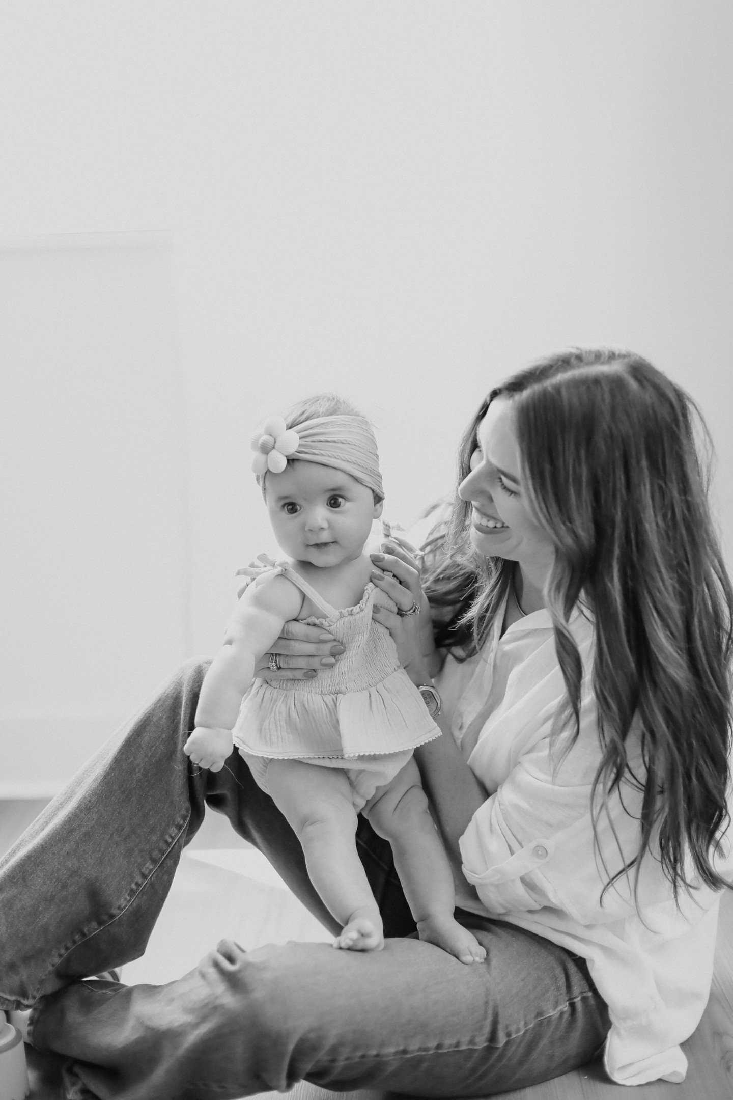 When you're a girl mom 🎀
Also, @kandco.hairartistry is my hair stylist (the BEST, if you're looking 👀) and she told me last time I was getting my hair done that these black and white photos are going up in the nursery. 😍 

b&amp;w make the BEST de