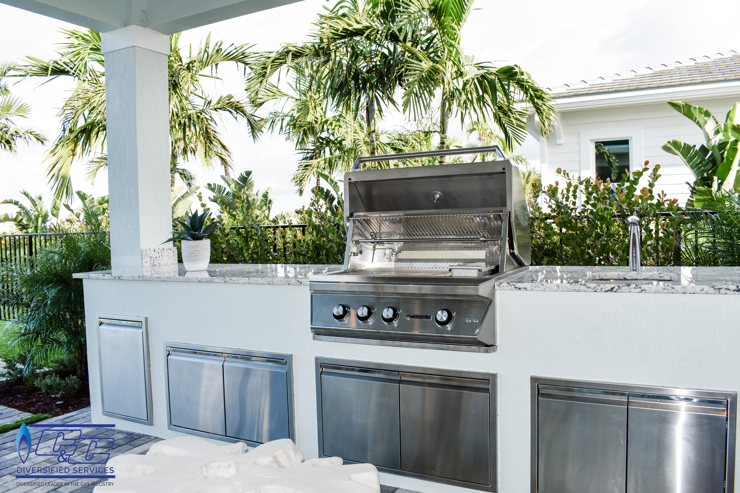Outdoor Kitchens Jupiter Stuart And Surrounding Areas C C Diversified Services Gas Specialists In Martin And Palm Beach County