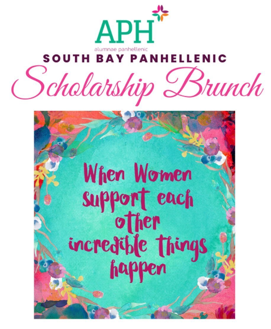 Tickets on sale now for our Scholarship Benefit Brunch Event. April 1st at Los Verdes Golf Club at 10:30am. Link in profile. #scholarship #panhellenic #southbaypanhellenic #pasba