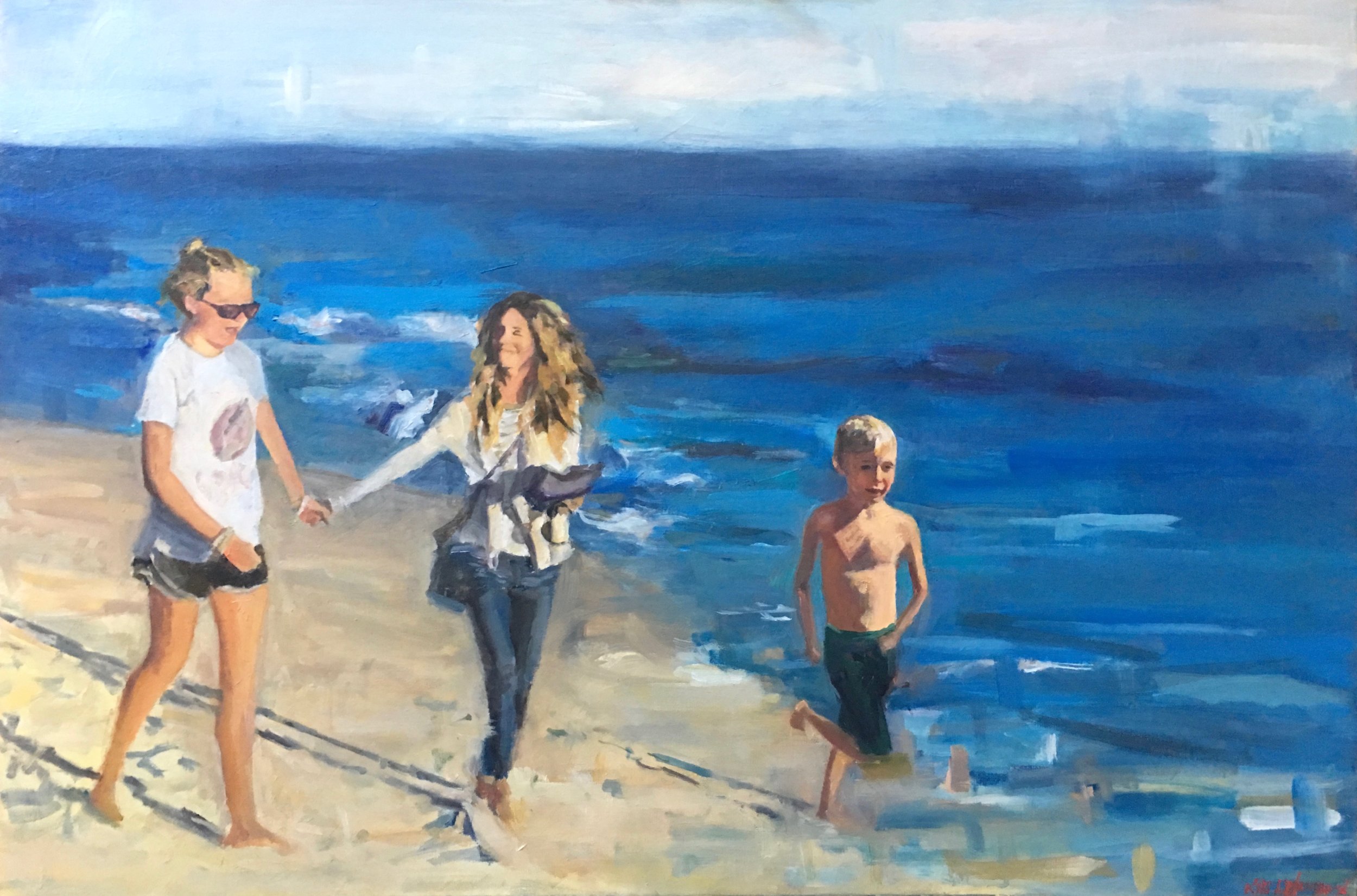 Nantucket Stroll, Oil on Canvas, 20" x 30"