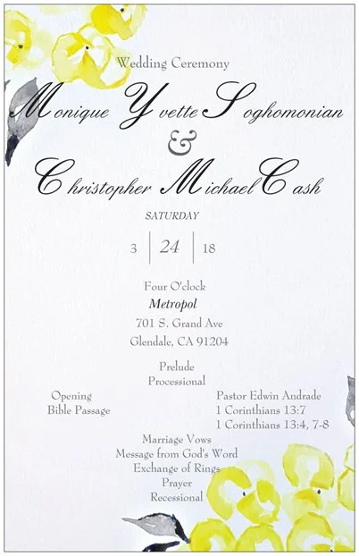 Wedding Program
