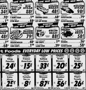 K-Mart Grocery? Bread .17 cents  Steak .98 cents