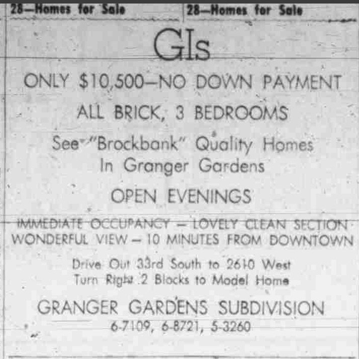 Granger Gardens Subdivision