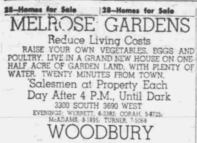 Melrose Gardens Subdivision