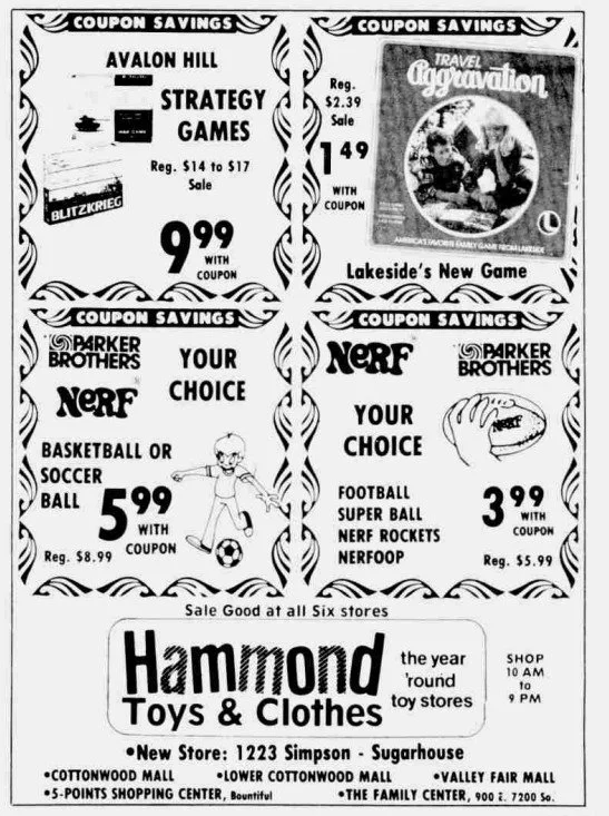 Hammond Toys & Hobby's  Advertisements